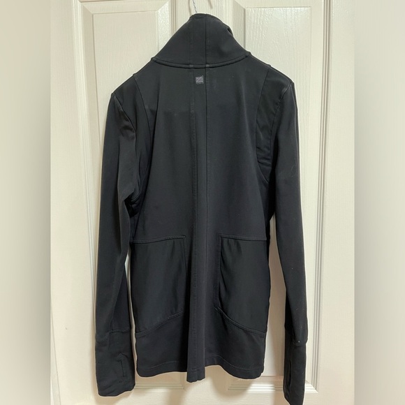 Zobha performance jacket long length women’s size medium black high neck - Picture 2 of 6